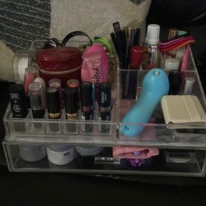 Acrylic make up organizer from the container store